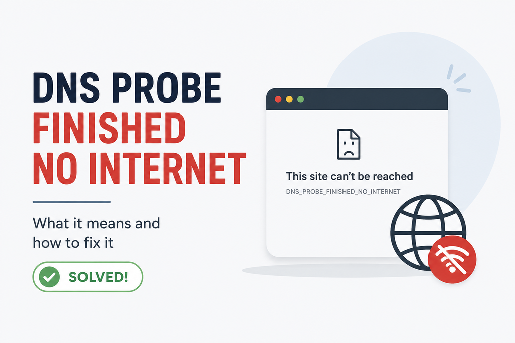 dns probe finished no internet